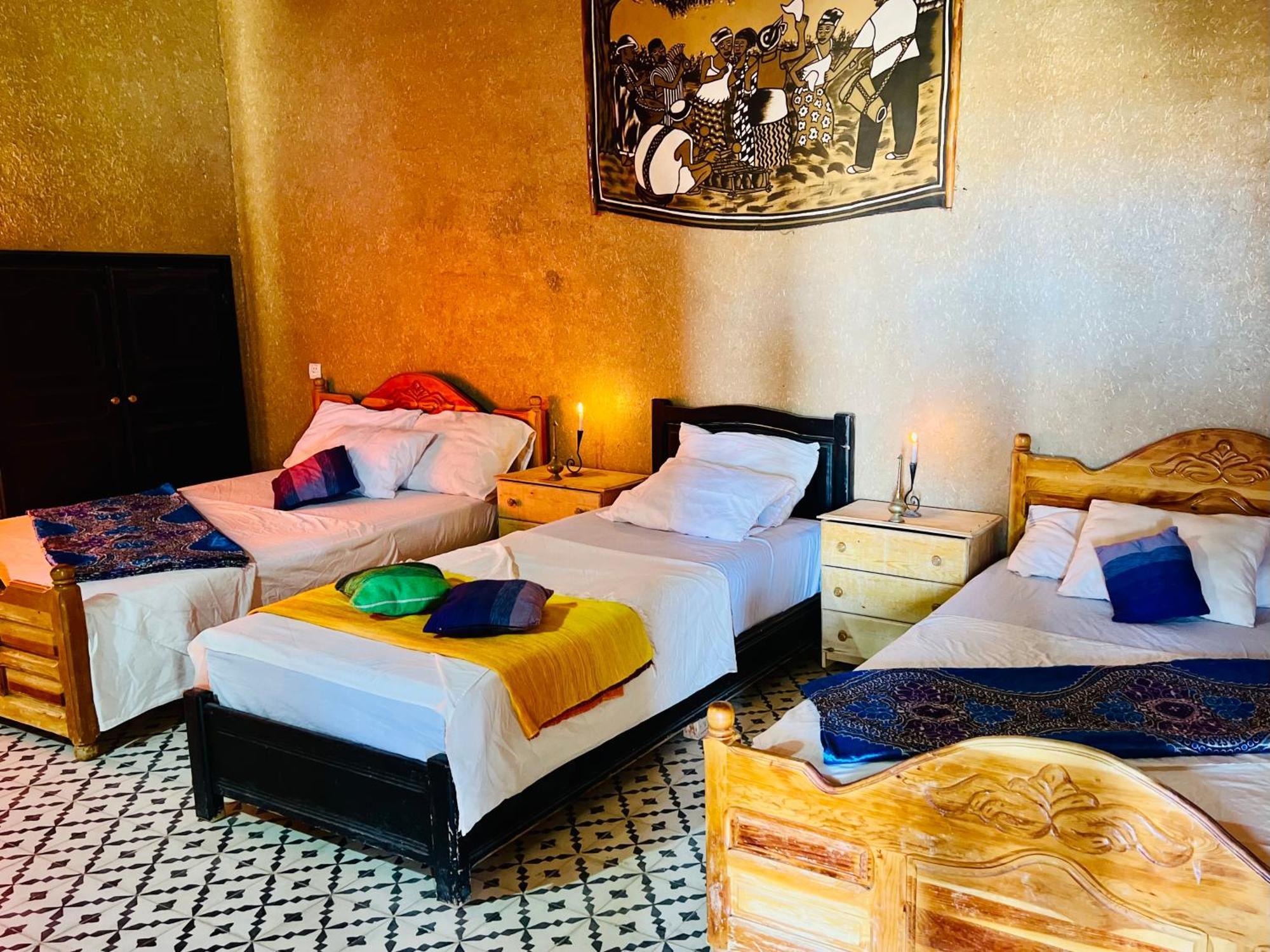 Hotel Camping Les Roses Des Dunes & Piscine เมอร์ซูกา ภายนอก รูปภาพ